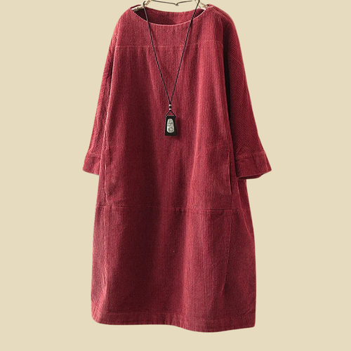 Levoire | Robe En Velours Côtelé Classique Pour Femmes