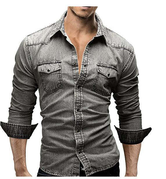 Levoire | Chemise Pour Hommes Slim Fit Moderne Et Élégante Gris clair