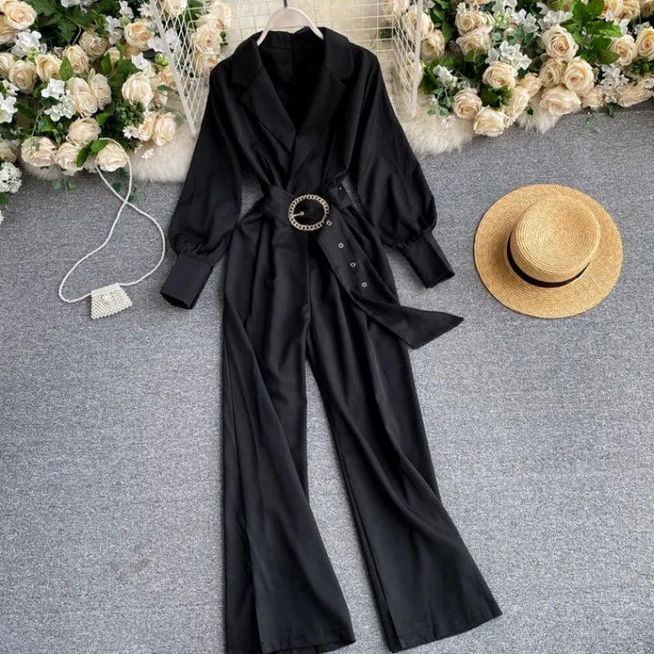 Levoire | Blouse à manches longues avec revers, coupe slim Noir Une taille