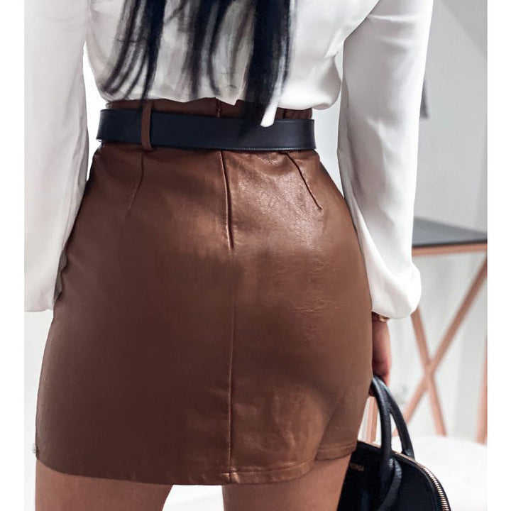 Levoire | Mode Élégante Clous PU Cuir Jupes Femmes