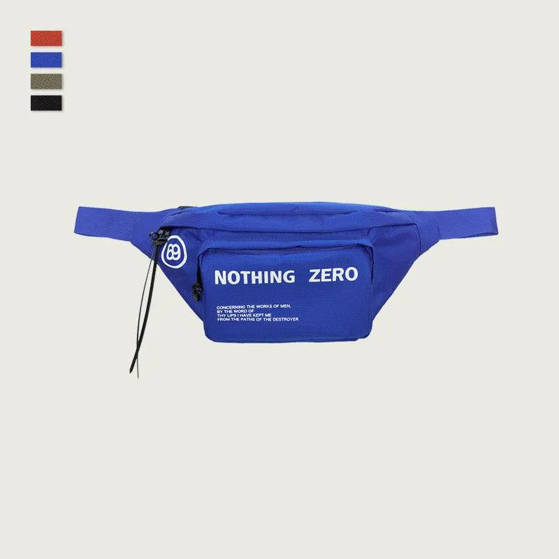 Levoire | Sac à bandoulière polyvalent pour hommes et femmes, avec impression en anglais de poche Bleu