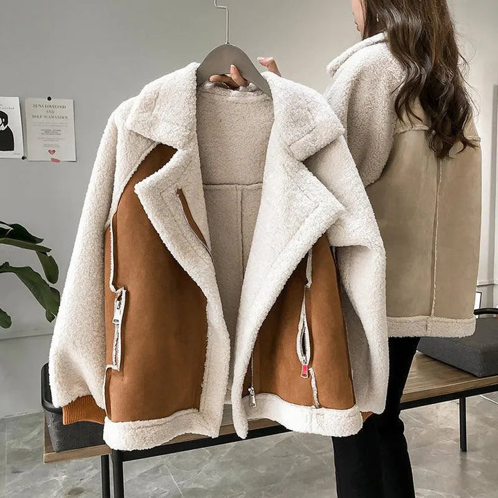 Levoire | Veste en cuir suédé Khaki