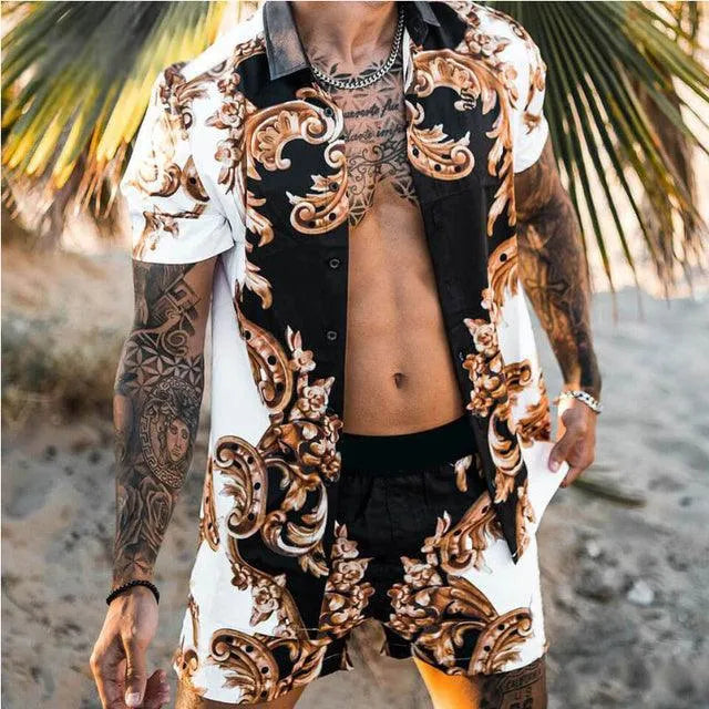 Levoire | Chemises à fleurs de plage pour hommes 9style