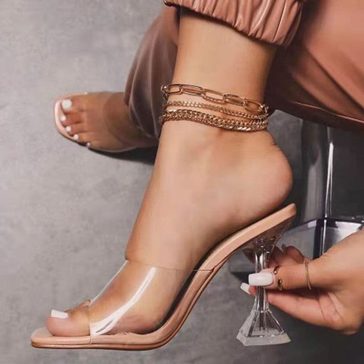 Levoire | Mode Chaussures À Bout De Poisson En Patchwork Décontracté Abricot