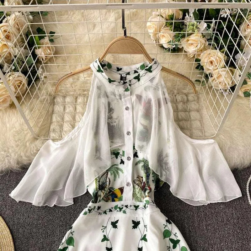 Levoire | Robe avec décolleté américain froncé