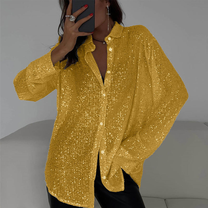 Levoire | Super Utilisateur Manteau Paillette Bouton Jaune