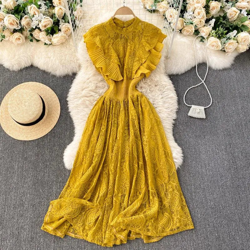 Levoire | Robe ajustée légère Jaune Une taille