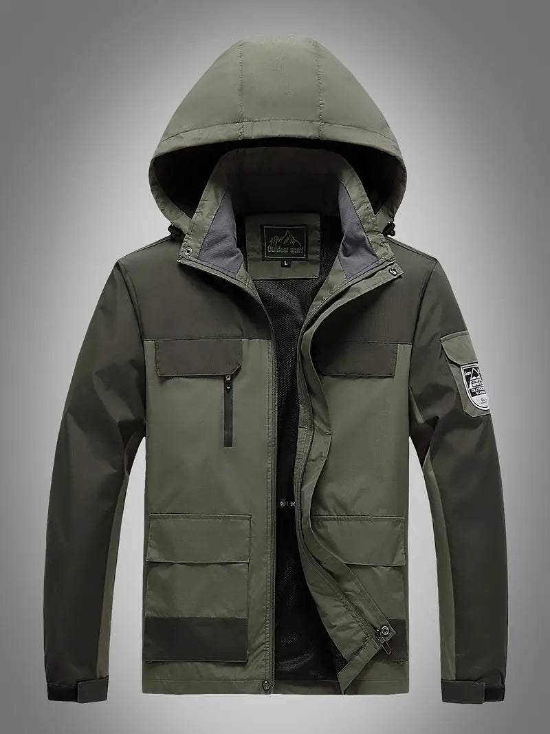 Levoire | Veste À Capuche Imperméable À Manches Longues Avec Poches soutien-gorge vert