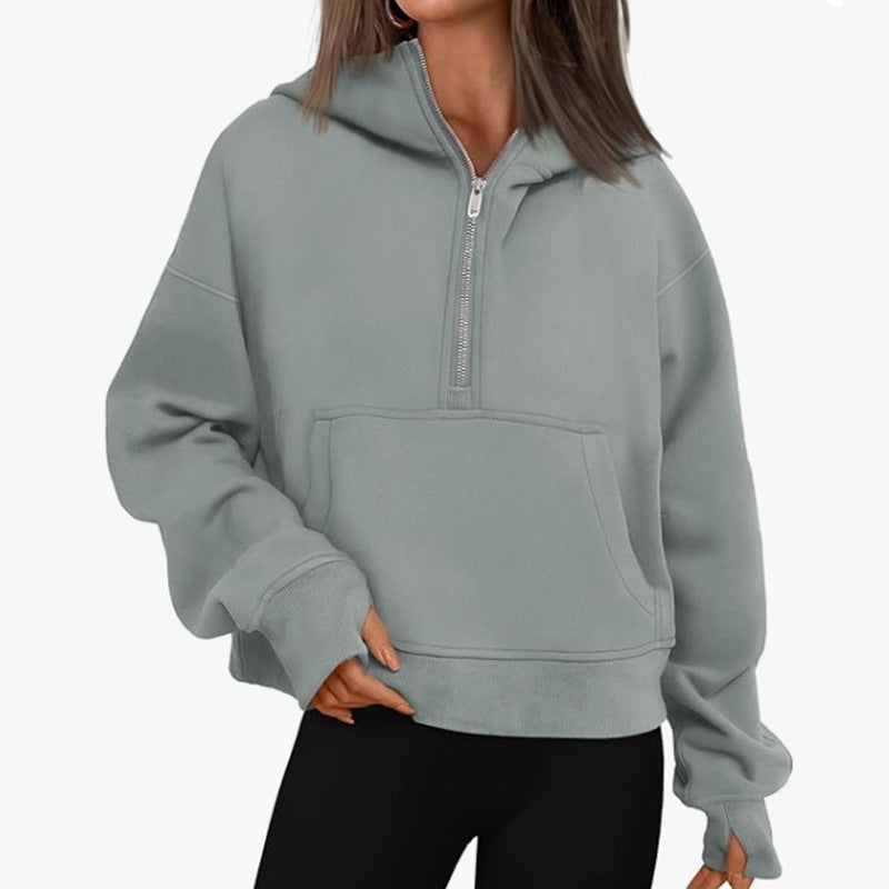 Levoire | Sweatshirt Fermeture Éclair Automne Bleu sombre
