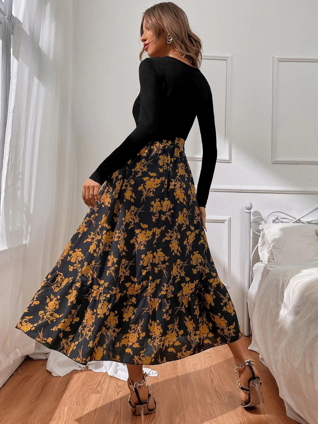 Levoire | A-Ligne Robe À Manches Longues Pour Femmes