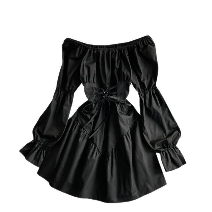 Levoire | Robe trapèze à manches longues avec taille étroite