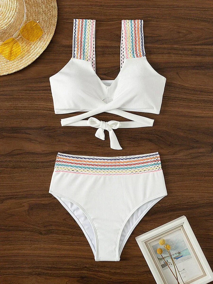 Levoire | Bikini Avec Des Bretelles Croisées Et Taille Haute