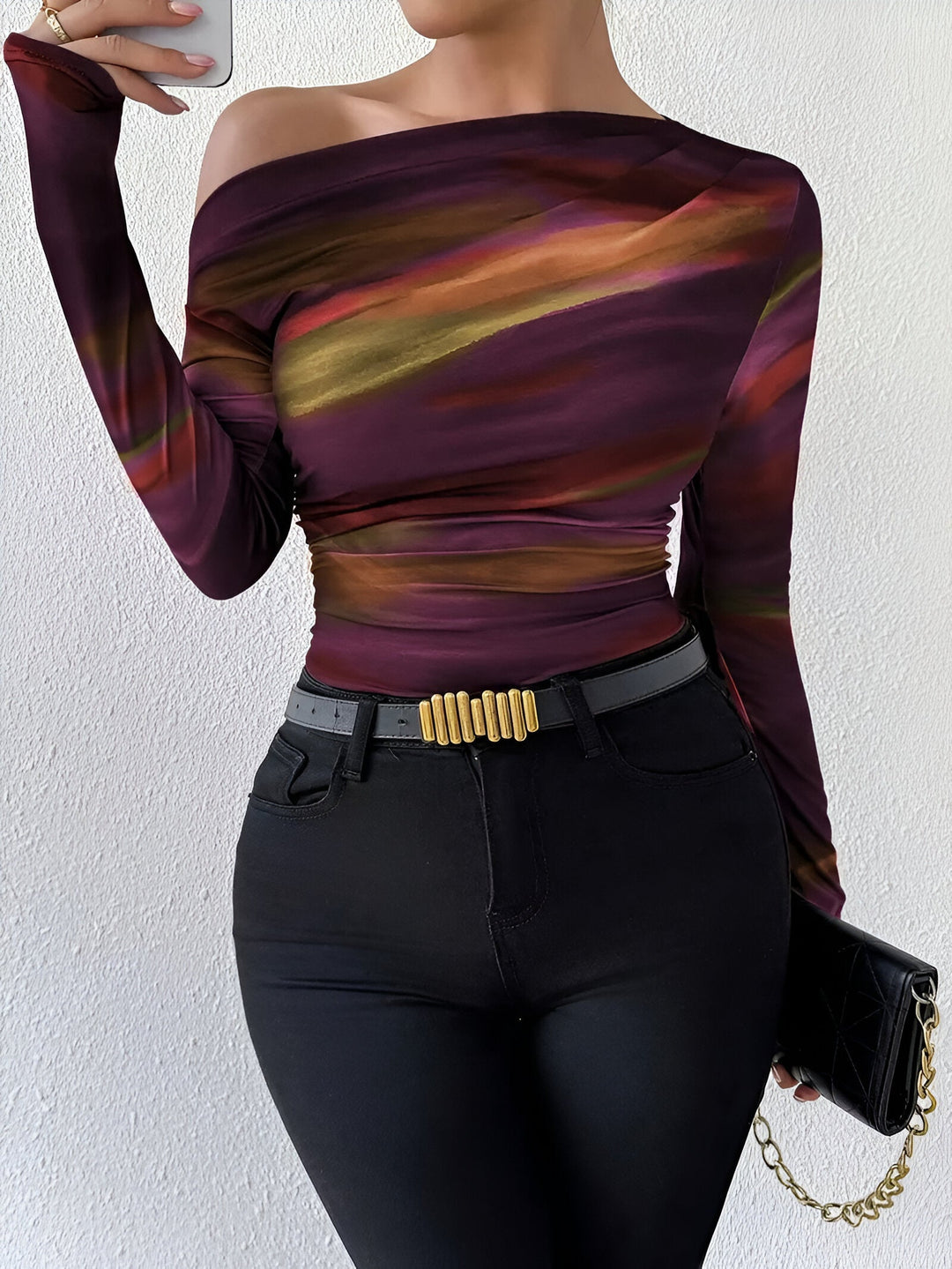 Levoire | T-Shirt Chic Décontracté À Manches Longues Rot