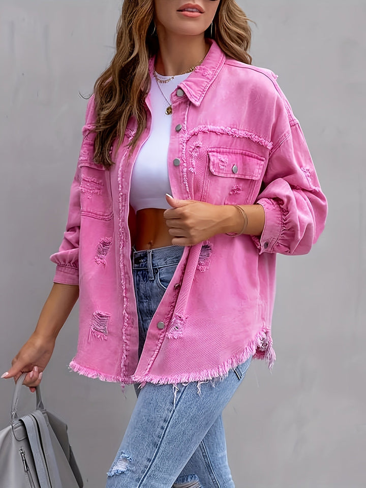 Levoire | Veste En Jean Délavée Élégante Pour Femmes