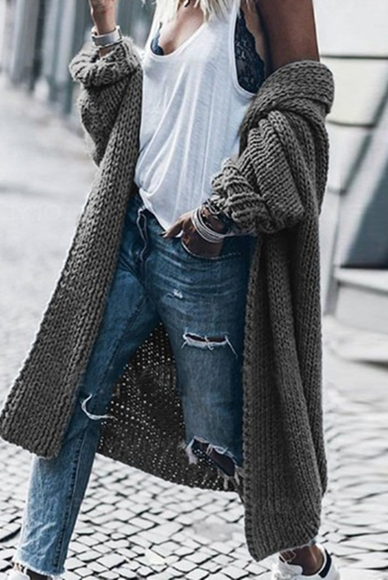 Levoire | Tricot femme à boutons Gris foncé