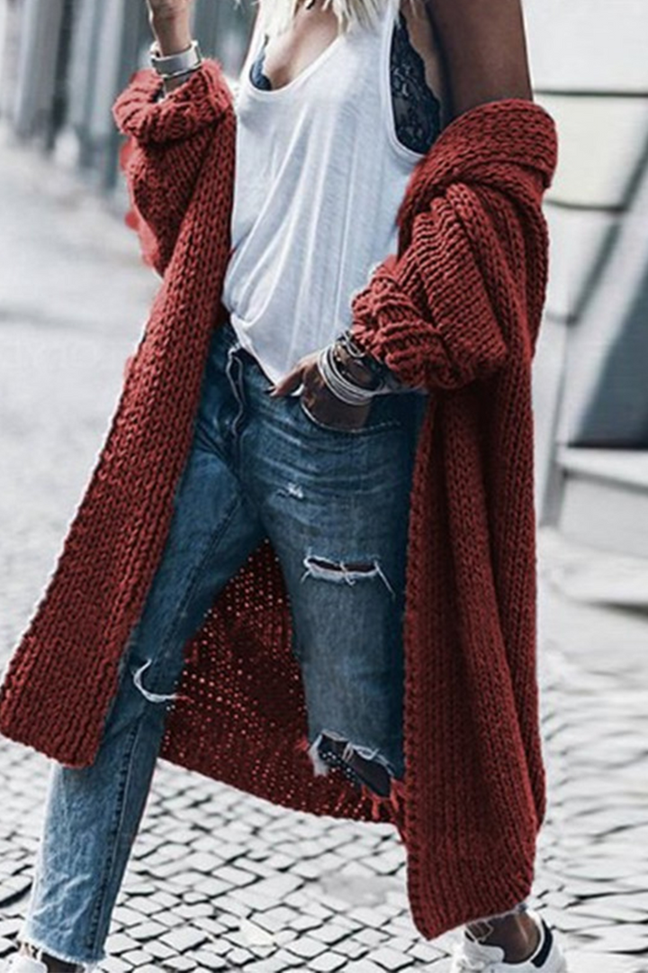 Levoire | Tricoté femmes cardigan Bordeaux