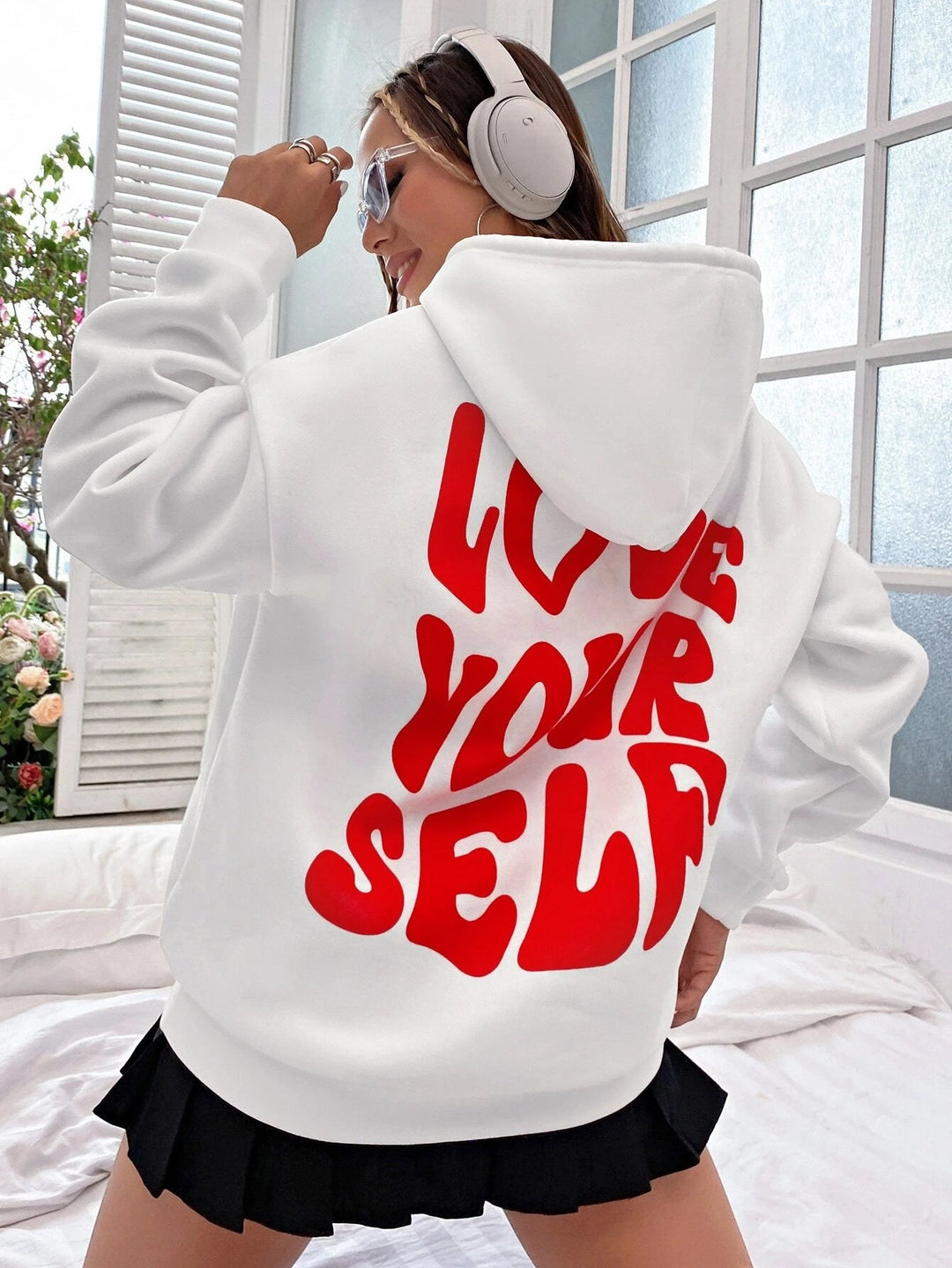 Levoire | Love Sweat À Capuche En 100% Coton Blanc