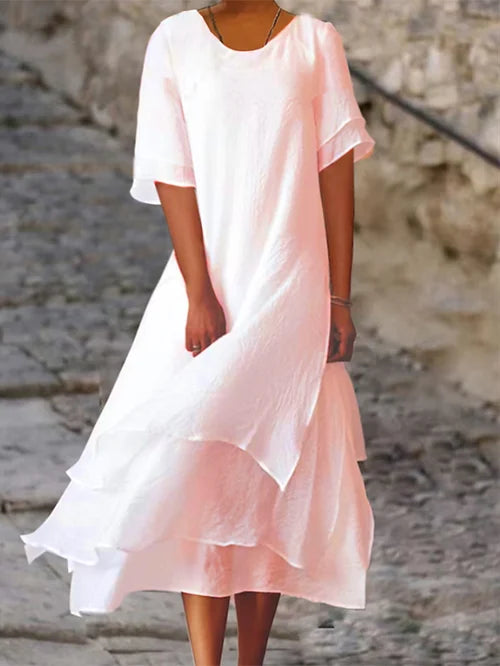Levoire | Une Robe En Lin Rosa