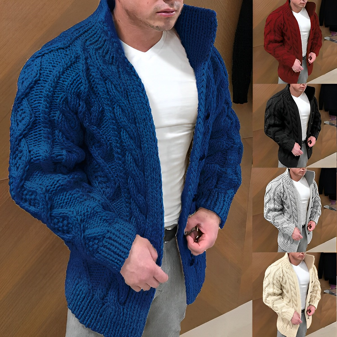 Gilet en tricot chaud avec motif en torsades