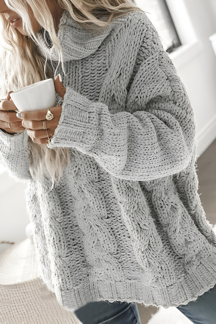 Levoire | Oversized Col Montant Taille Gris