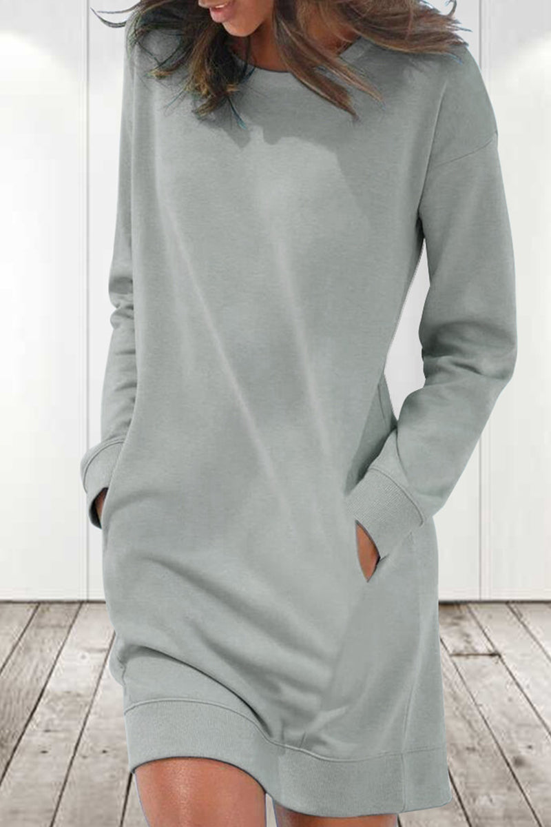 Levoire | Robe longue à manches longues unie Gris