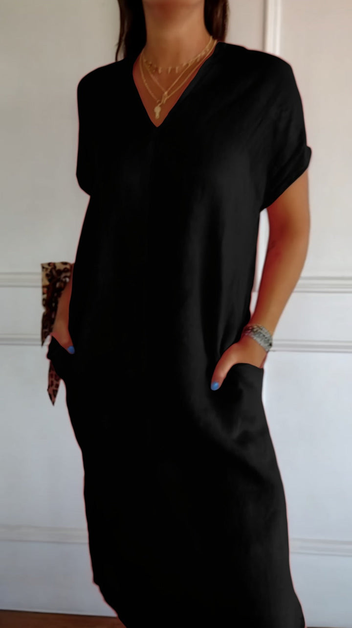 Levoire | Robe De Loisirs Avec Poches Noir