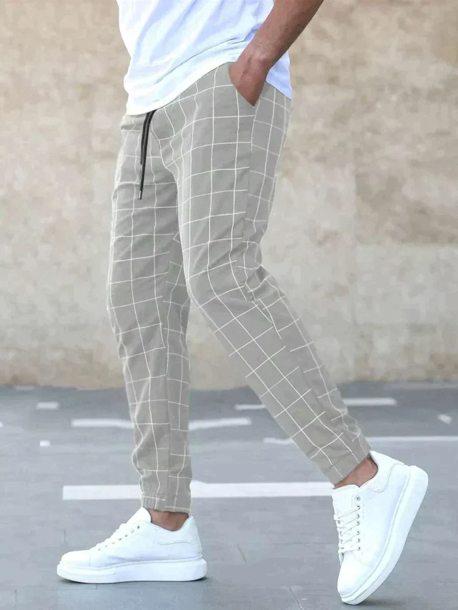 Levoire | Pantalon avec Coupe Élégante et Motif Sophistiqué pour Toutes Occasions Beige