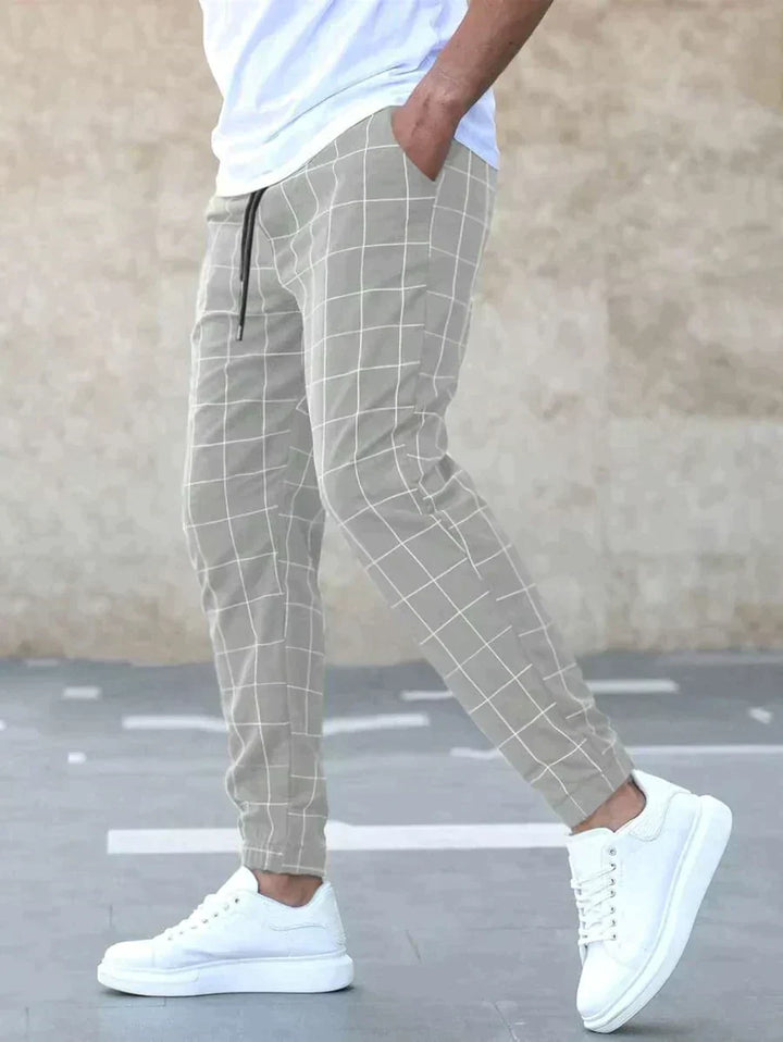 Levoire | Pantalon avec Coupe Élégante et Motif Sophistiqué pour Toutes Occasions Beige