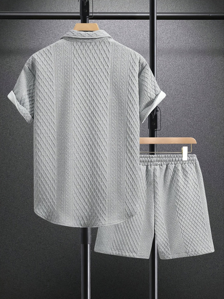 Levoire | Ensemble Uni En Maille À Carreaux En Coton De Cent