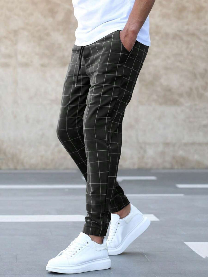 Levoire | Pantalon avec Coupe Élégante et Motif Sophistiqué pour Toutes Occasions Noir
