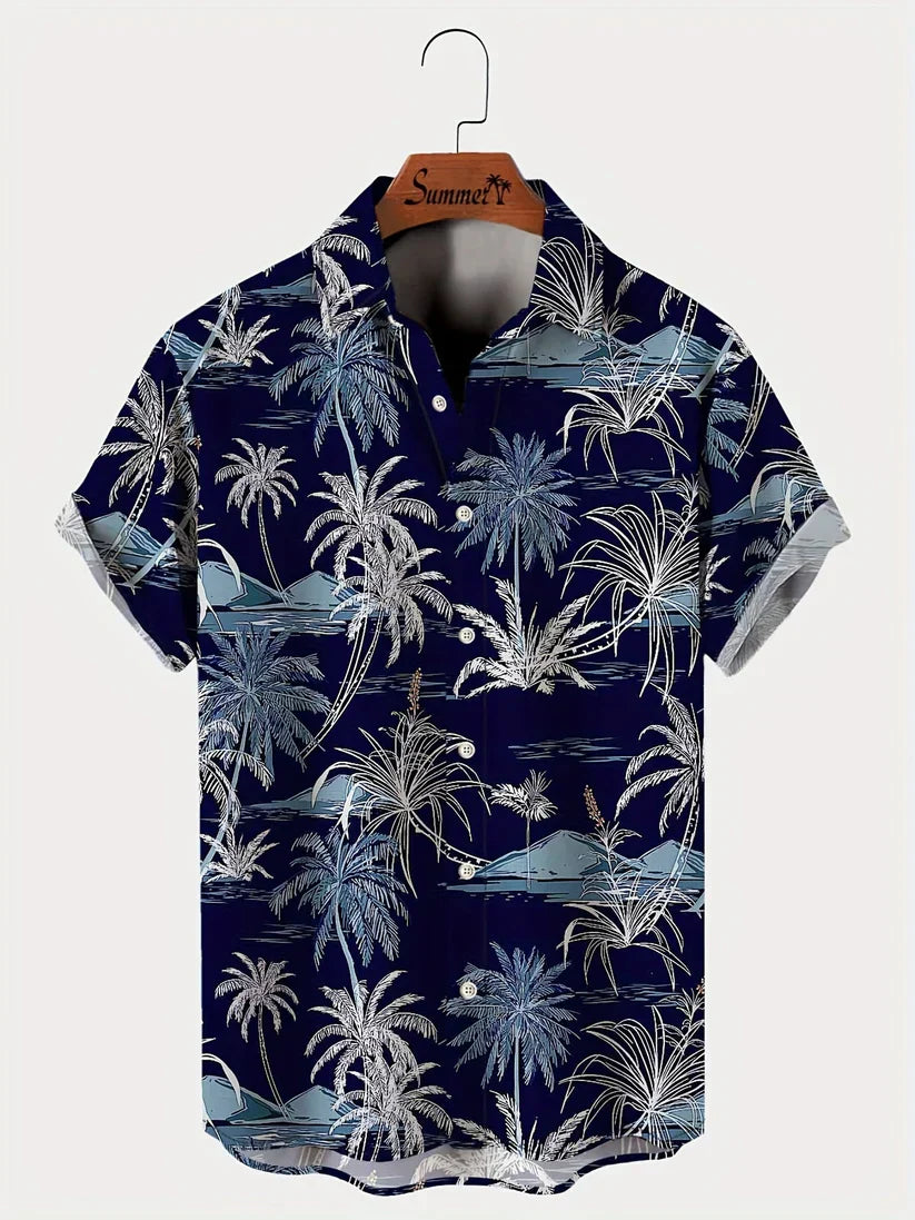 Levoire | Chemise Hawaïenne Avec Des Vibes Tropiques Bleu