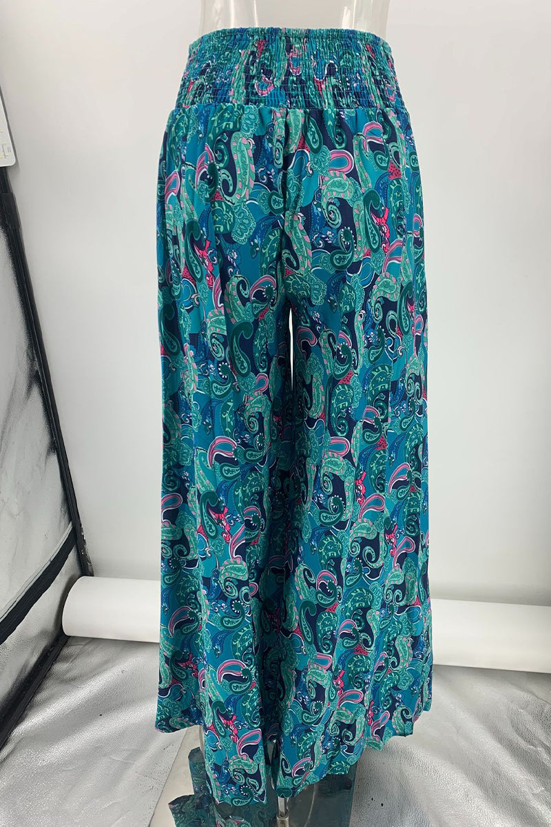 Levoire | Pantalons Taille Haute Patchwork À Impression Collégiale Décontractée Avec Impression Sur Toute La Surface