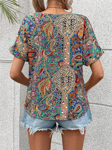 Levoire | Haut Imprimé Boho Décontracté