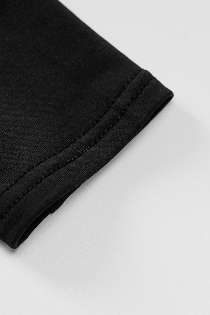 Levoire | Robe Crayon Élégante Unie Avec Fente Et Col Roulé Mi-A