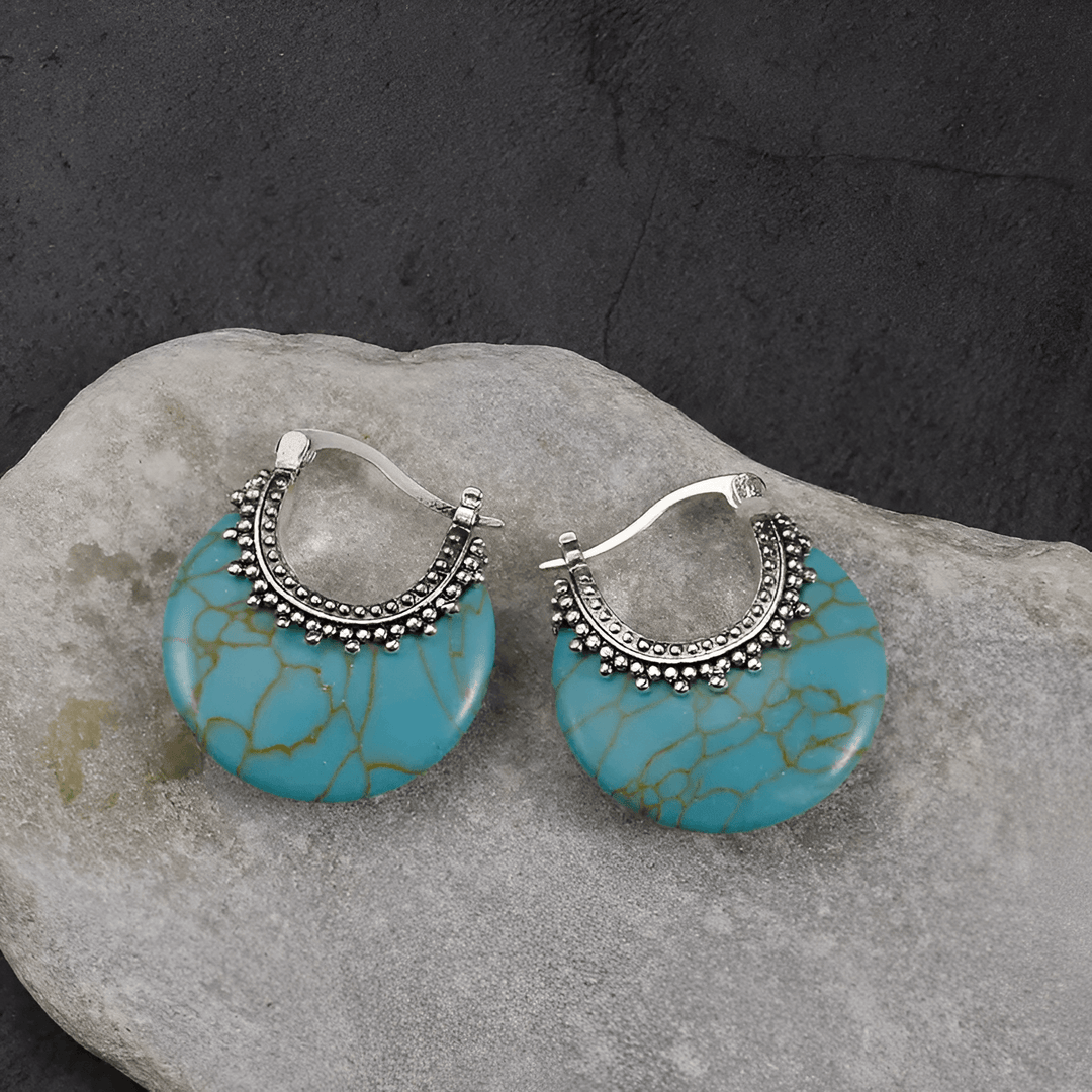 Levoire | Boucles D'Oreilles Turquoise Flourish