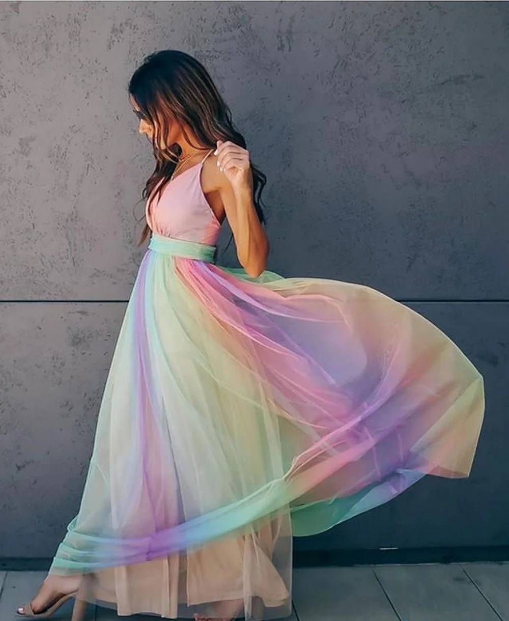 Levoire | Robe swing pour femme Arc-en-ciel