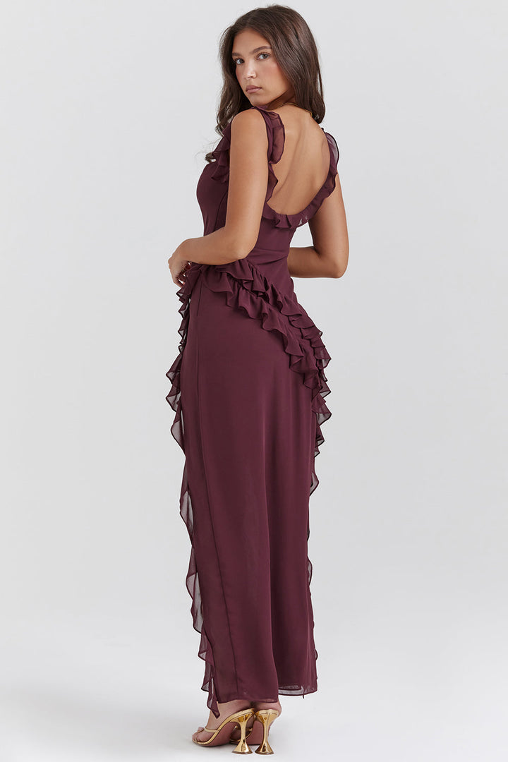 Levoire | Longue Robe Élégante Avec Volants