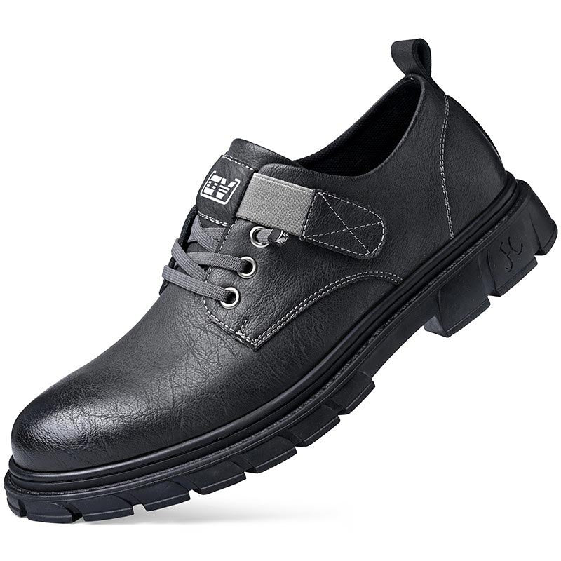 Levoire | Bottes Cargo en cuir Noir (Hauteur ajustable)