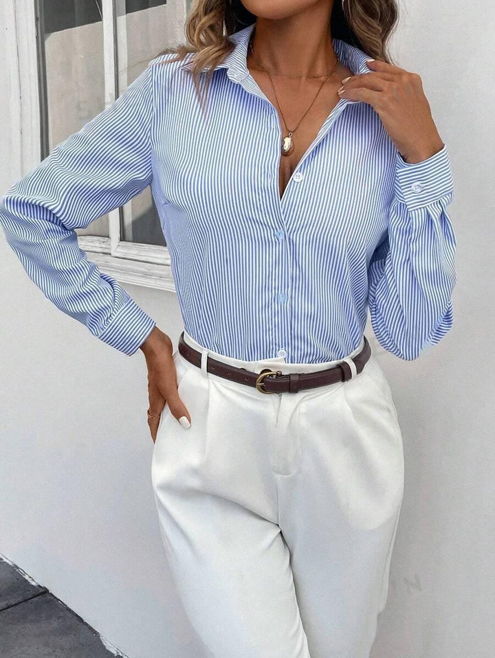 Levoire | Chemise Classique Rayée À Manches Longues