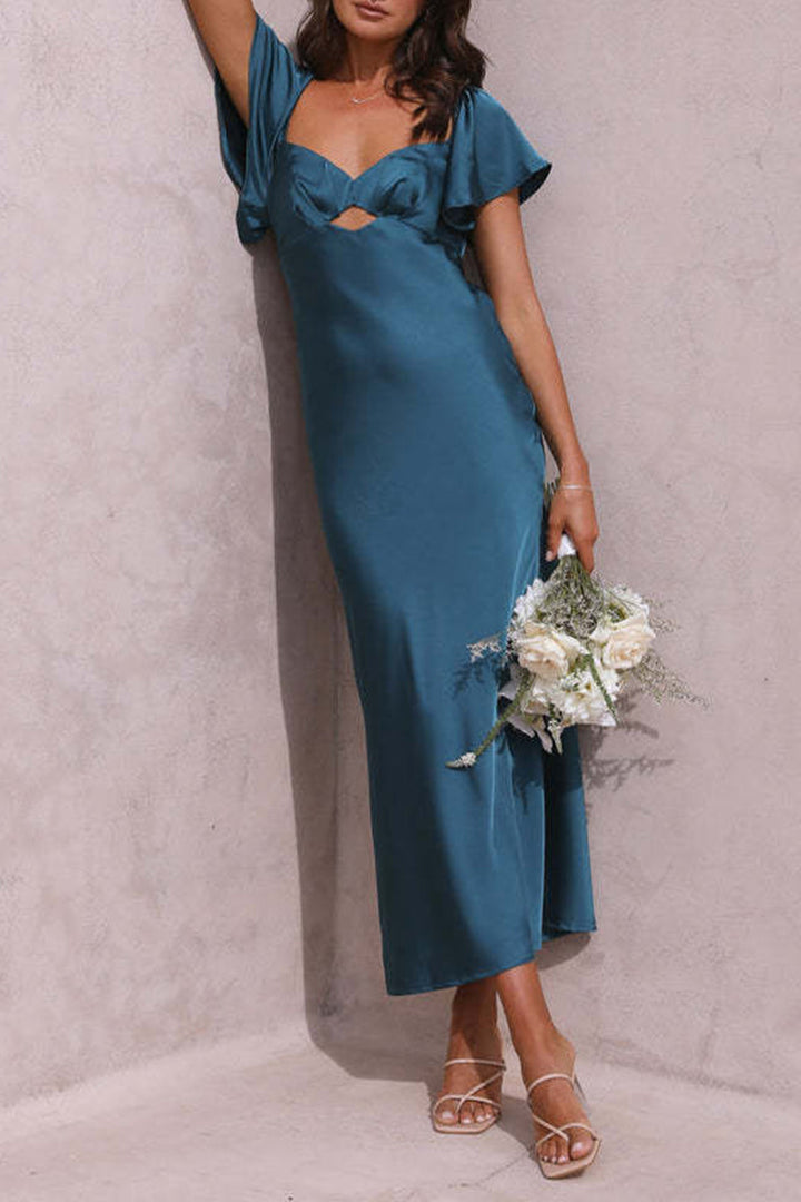 Levoire | Robe Sexy Unicolore À Encolure Évasée