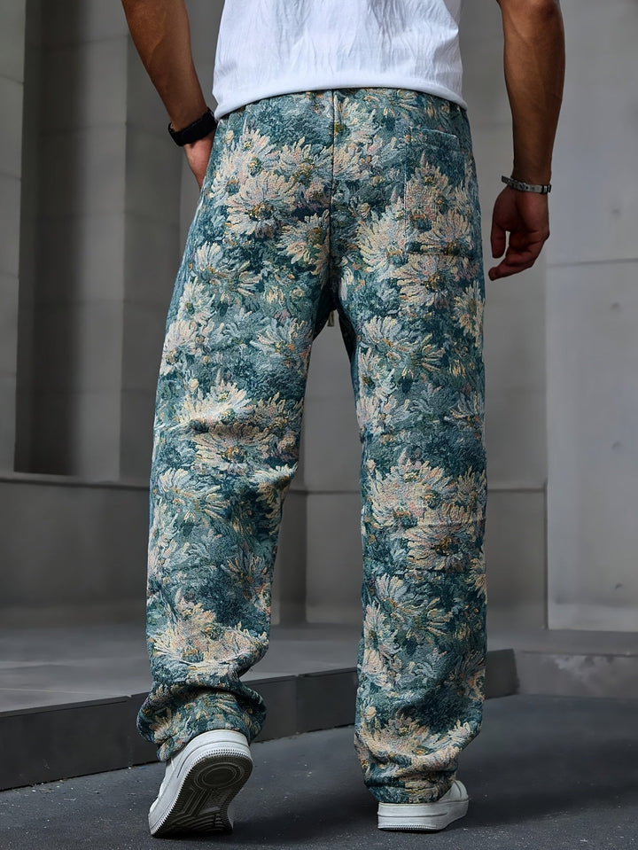 Levoire | Pantalons Décontractés À Cordon Graphique Pour Hommes