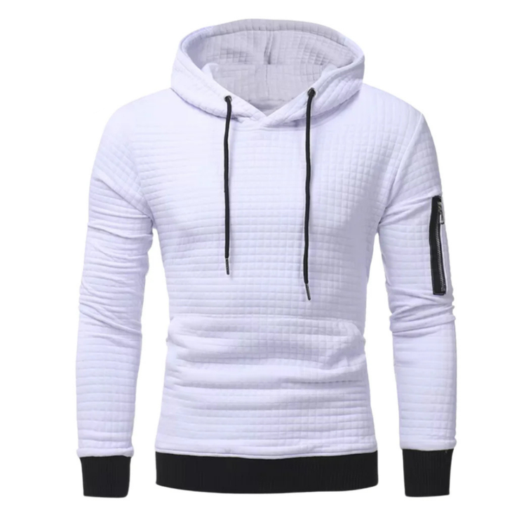 Levoire | Sweat À Capuche Pour Hommes Au Look Sportif Blanc