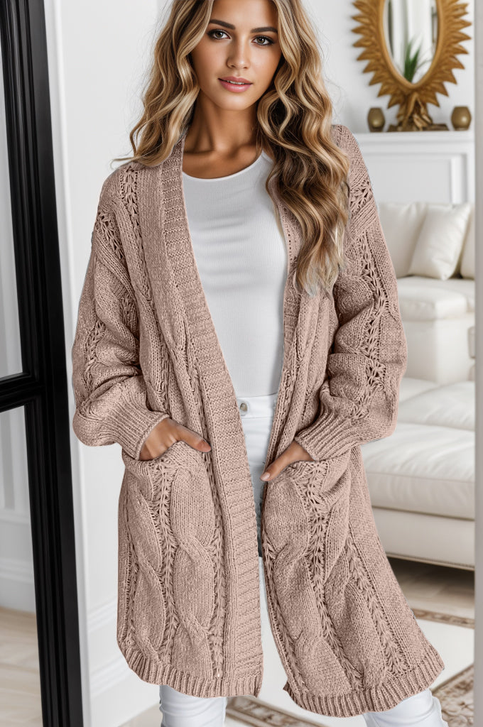 Levoire | Cardigan En Tricot À Motifs Ouverts Braun