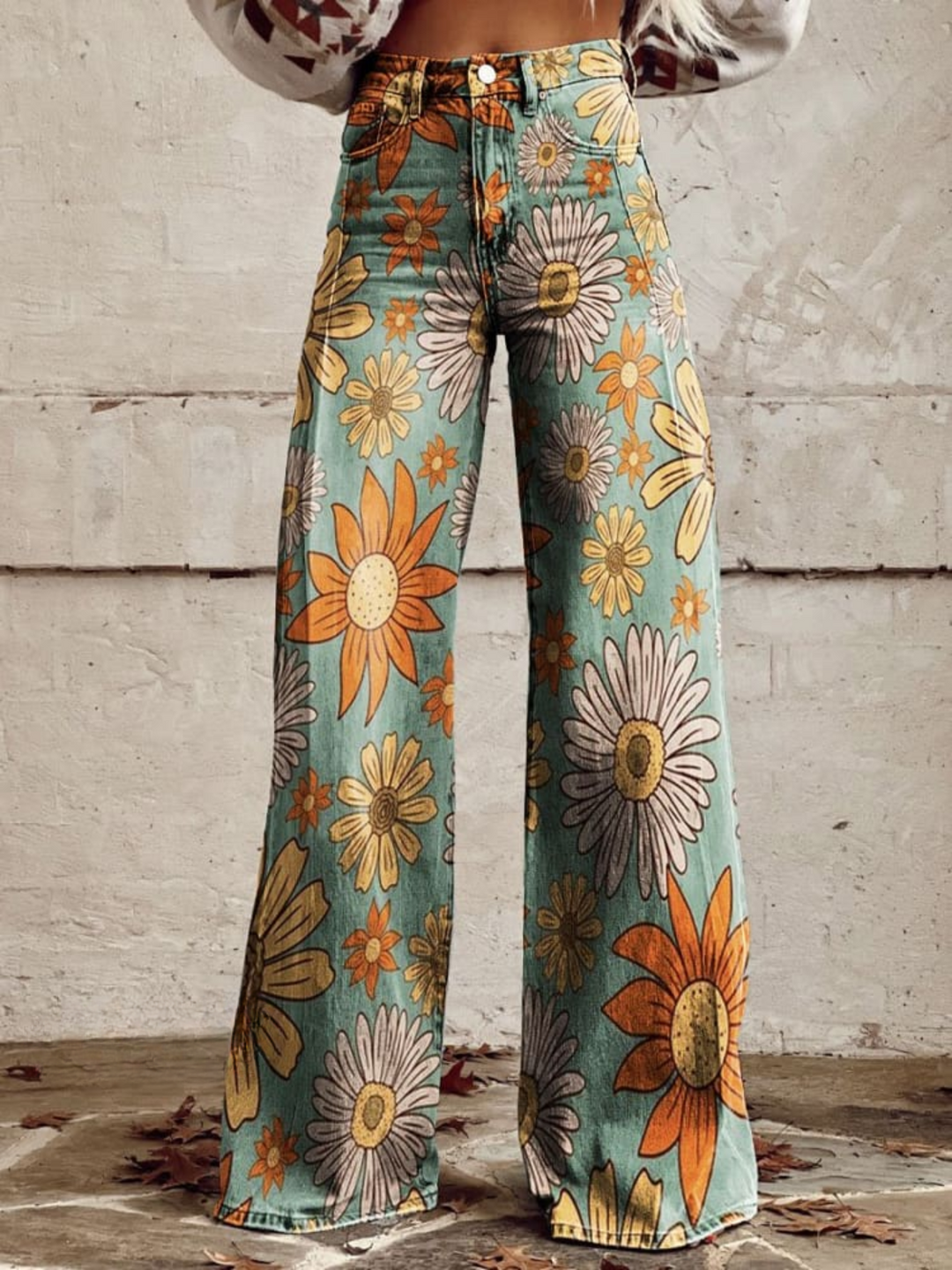 Levoire | Collection Vin Flowers Pantalon Baggy Jaune