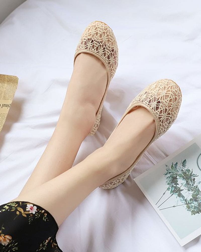 Levoire | Chaussures À Semelle Plate, Bout Rond Et Mesh