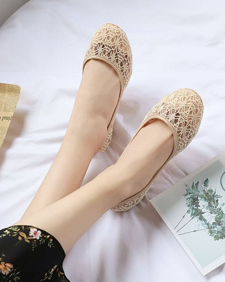 Levoire | Chaussures À Semelle Plate, Bout Rond Et Mesh