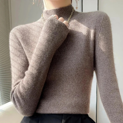 Levoire | Femme Haut Col Roulé Ribbitty Pull Doux Et Élégant Haut Col Roulé Femme