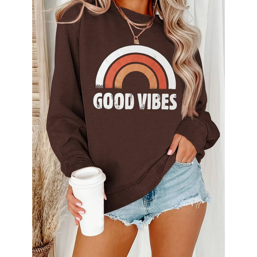 Levoire | Sweatshirt À Manches Longues Pour Femmes | Chaud Café
