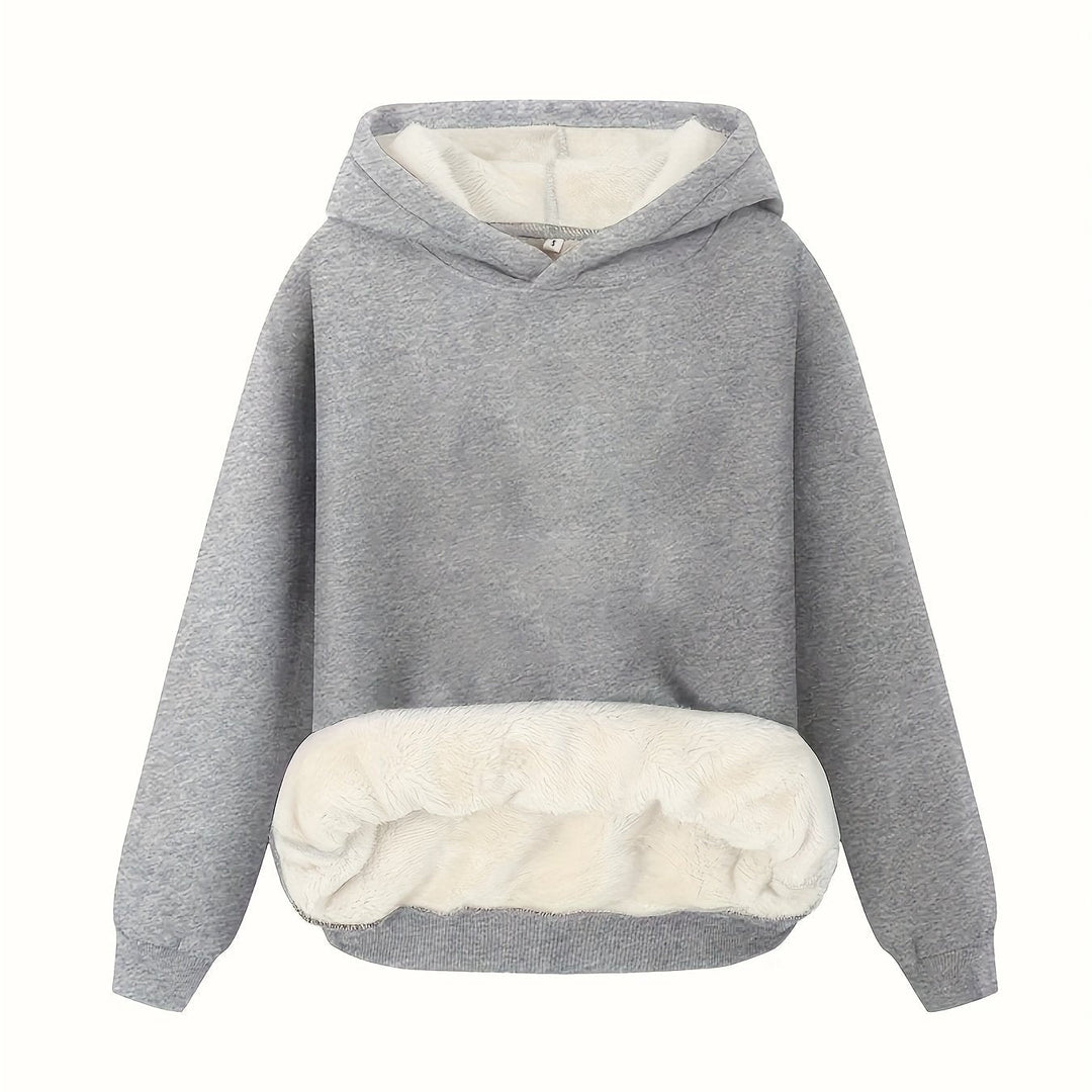 Levoire | Sweater À Capuche Unie Pour Femmes Avec Doublure En Polaire