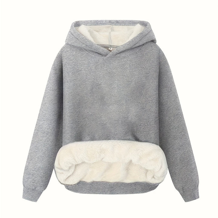 Levoire | Sweater À Capuche Unie Pour Femmes Avec Doublure En Polaire